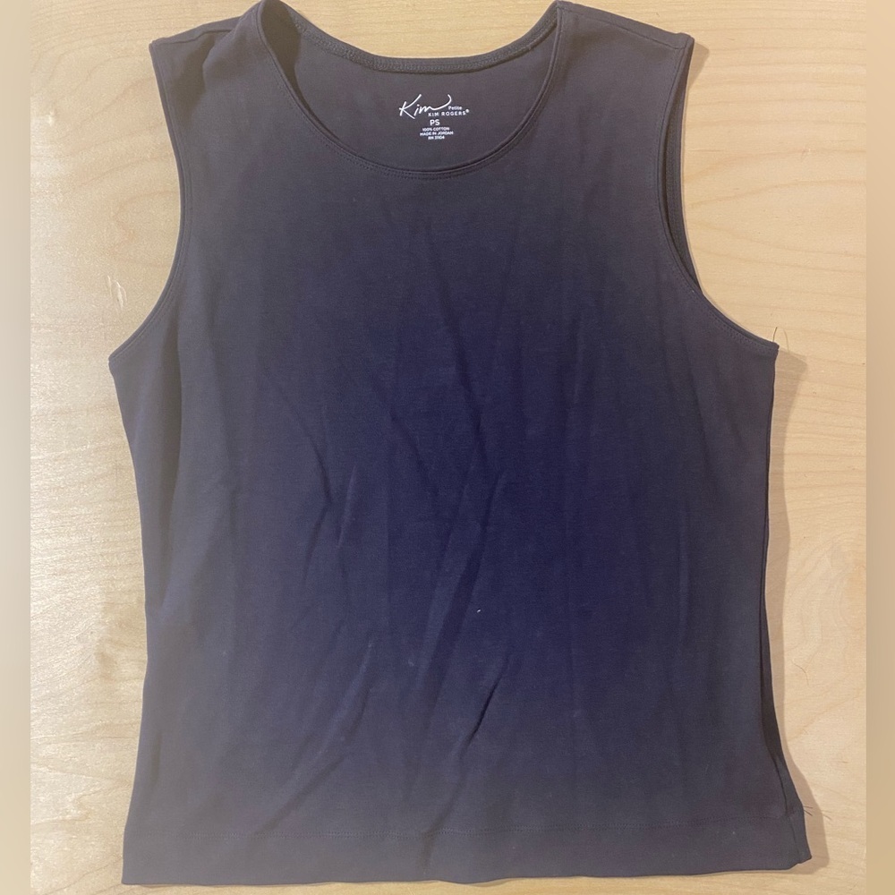 Kim Rogers Black Sleeveless Crewneck Tank PS (QM)